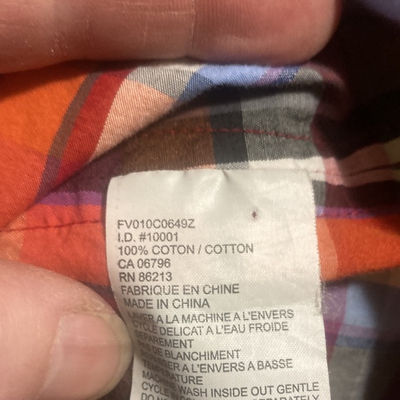 Tristan multi coloured button down shirt - Picture 5 of 5